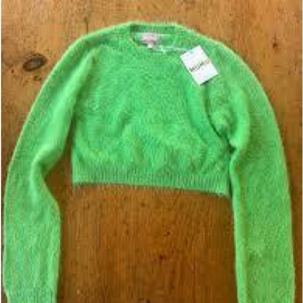 NWT Show Me Your Mumu Green Cropped Sweater